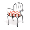 Swatch for The Al Fresco Dining Chair in Crew Le Sirenuse Stripe | Vintage Black Frame