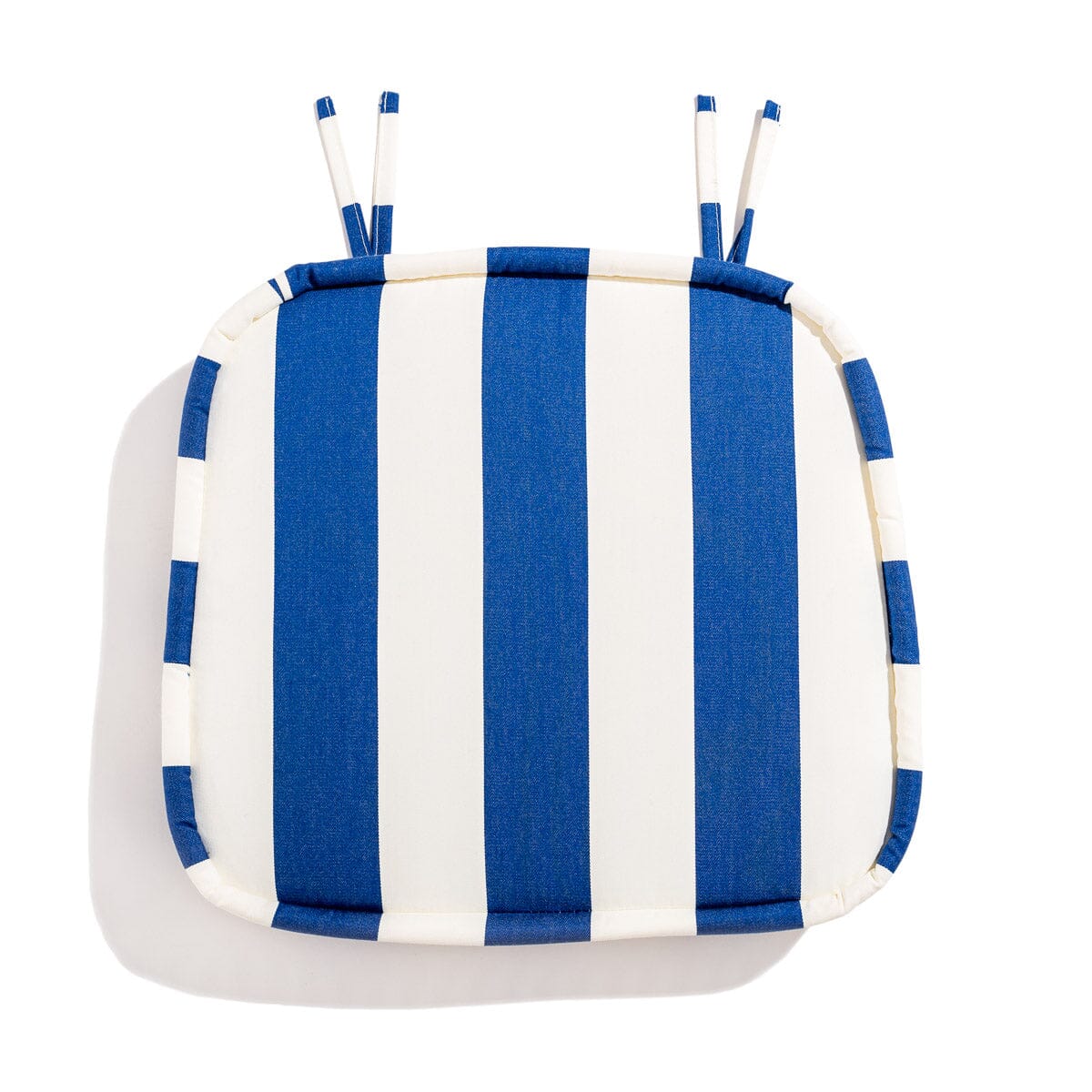 The Al Fresco Dining Chair Cushion - Crew Mediterranean Blue Stripe Al Fresco Chair Cushion Business & Pleasure Co. 