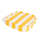 The Al Fresco Dining Chair Cushion - Crew Mimosa Yellow Stripe Al Fresco Chair Cushion Business & Pleasure Co. 