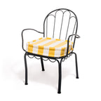 The Al Fresco Dining Chair Cushion - Crew Mimosa Yellow Stripe Al Fresco Chair Cushion Business & Pleasure Co. 