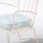 Al Fresco Dining Chair in Hanalei Bay Blue Jacquard | Antique White Frame Al Fresco Dining Chair Kit Business & Pleasure Co. 