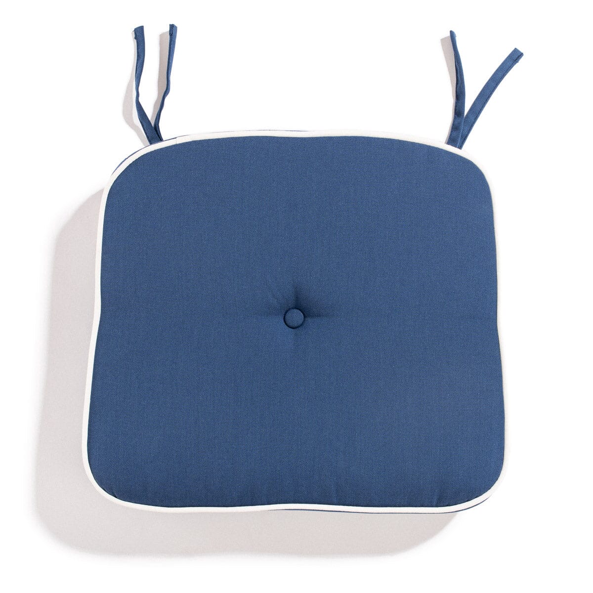The Al Fresco Dining Chair Cushion x Julia Berolzheimer in Rivie Slate B&P Co. x Julia Berolzheimer 
