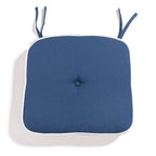 The Al Fresco Dining Chair Cushion x Julia Berolzheimer in Rivie Slate B&P Co. x Julia Berolzheimer 