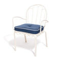 The Al Fresco Dining Chair Cushion x Julia Berolzheimer in Rivie Slate B&P Co. x Julia Berolzheimer 