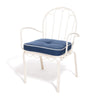Swatch for The Al Fresco Dining Chair X Julia Berolzheimer in Rivie Slate | Antique White Frame