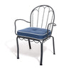 Swatch for The Al Fresco Dining Chair X Julia Berolzheimer in Rivie Slate | Vintage Black Frame