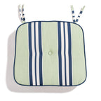The Al Fresco Dining Chair Cushion x Julia Berolzheimer in Green Stripes B&P Co. x Julia Berolzheimer 