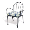 Swatch for The Al Fresco Dining Chair X Julia Berolzheimer in Green Stripes | Vintage Black Frame
