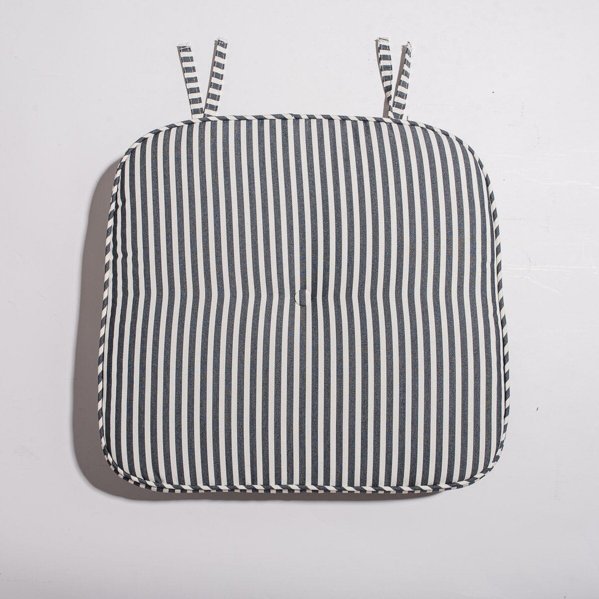 The Al Fresco Dining Chair in Lauren's Navy Stripe | Vintage Black Frame Business & Pleasure Co. 