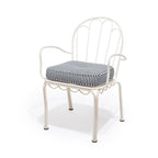 The Al Fresco Dining Chair in Lauren's Navy Stripe | Antique White Frame Al Fresco Bundle Business & Pleasure Co. 