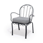 The Al Fresco Dining Chair in Lauren's Navy Stripe | Vintage Black Frame Business & Pleasure Co. 