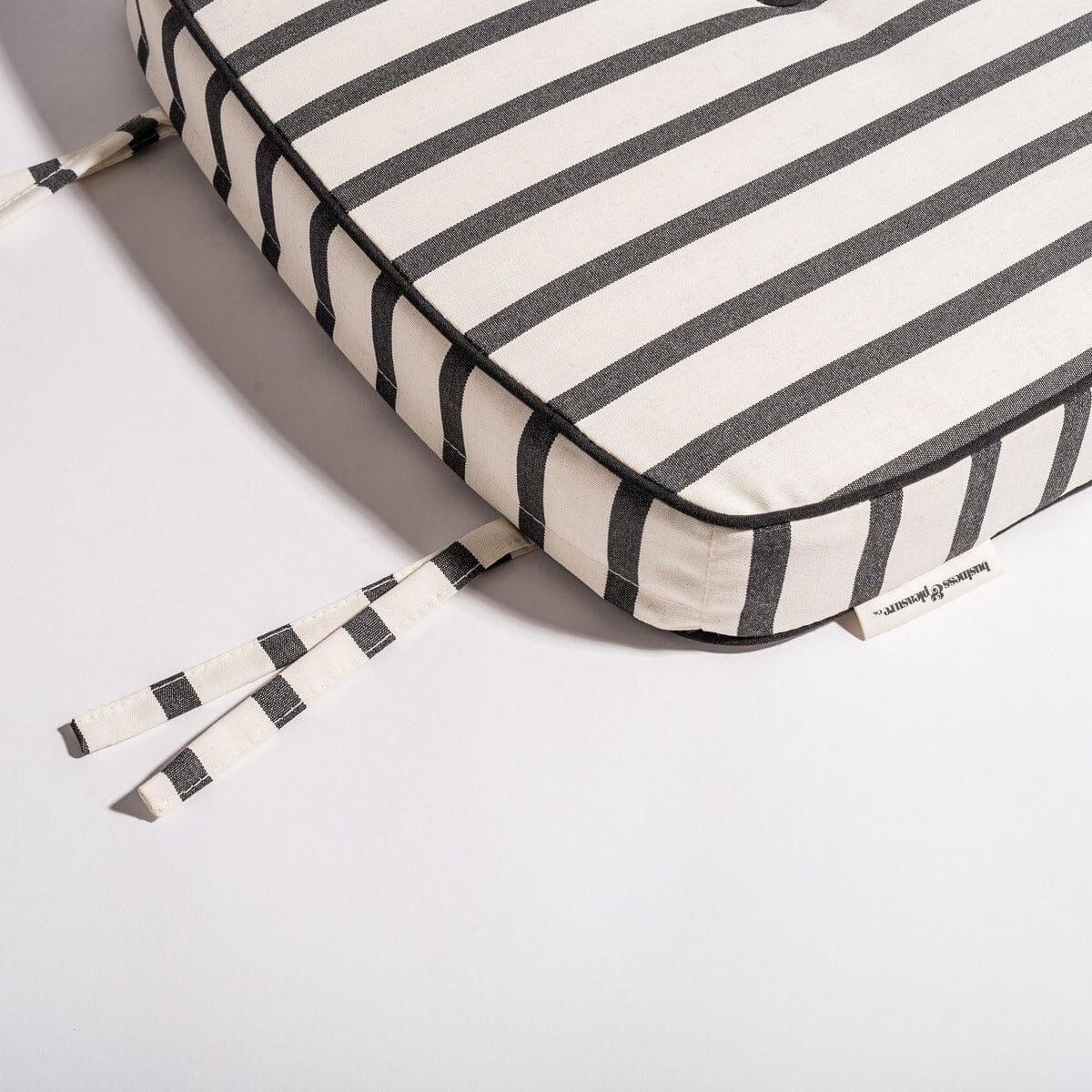 The Al Fresco Chair Cushion - Monaco Black Stripe Al Fresco Chair Cushion Business & Pleasure Co 