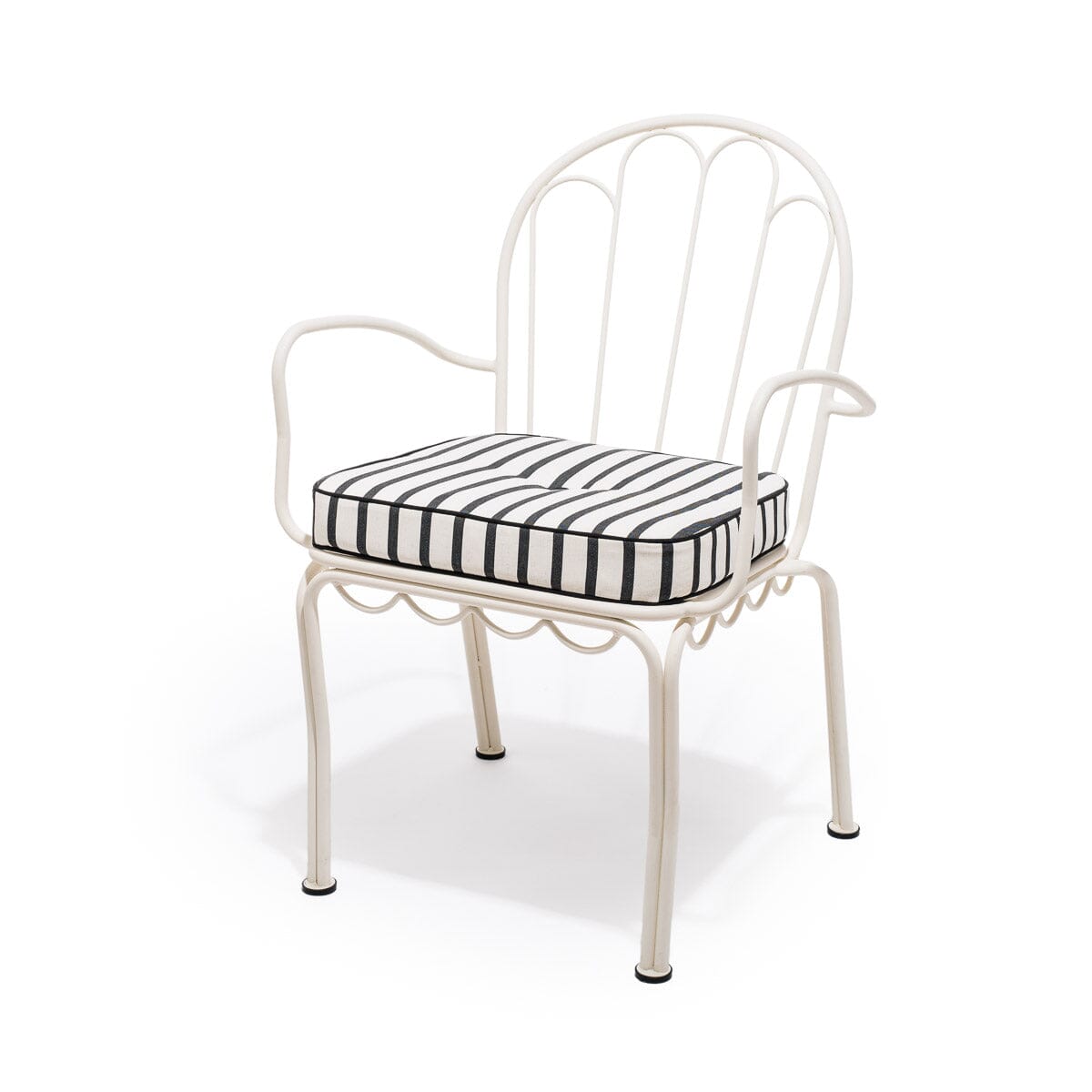 The Al Fresco Chair Cushion - Monaco Black Stripe Al Fresco Chair Cushion Business & Pleasure Co 