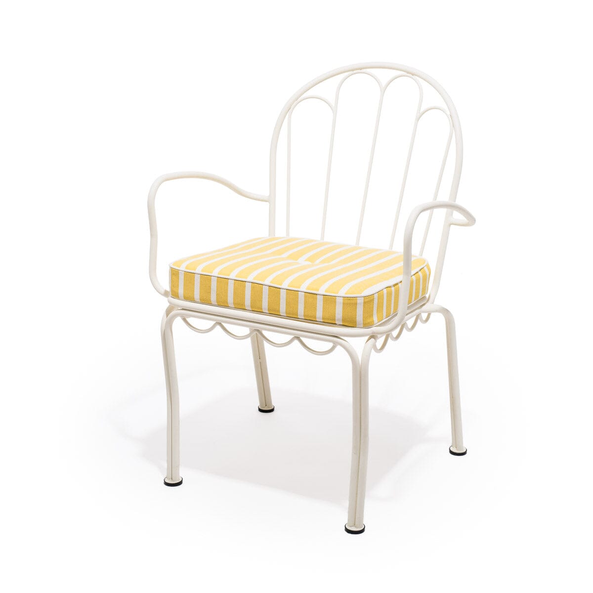 The Al Fresco Chair Cushion - Monaco Mimosa Stripe Al Fresco Chair Cushion Business & Pleasure Co 
