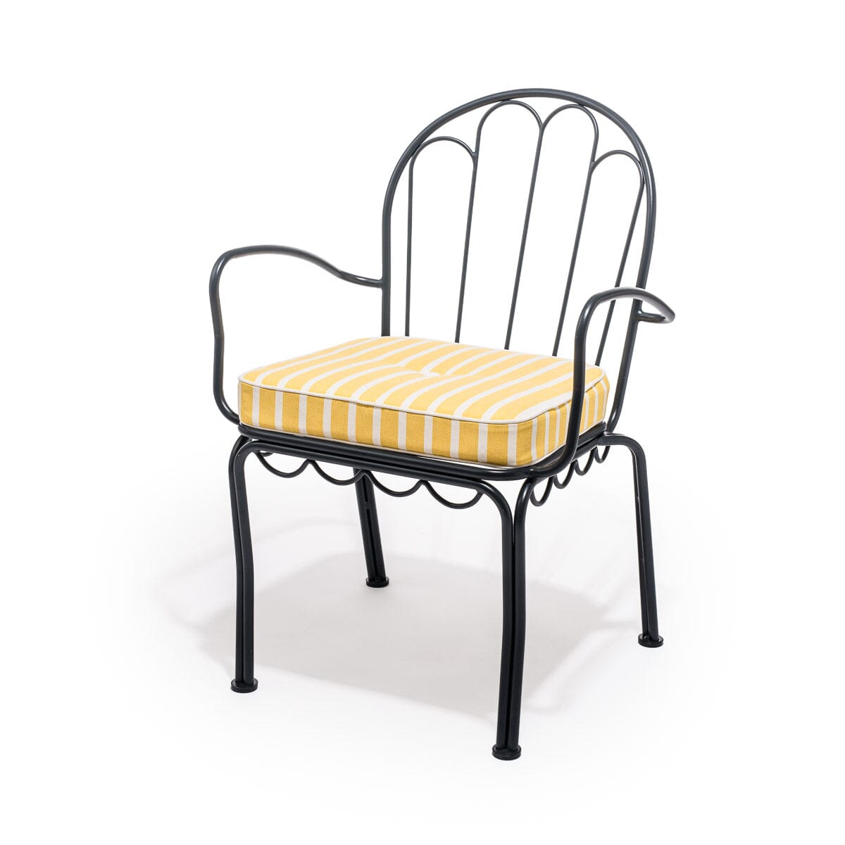The Al Fresco Chair Cushion - Monaco Mimosa Stripe Al Fresco Chair Cushion Business & Pleasure Co 