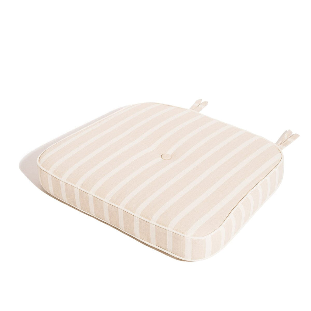 The Al Fresco Chair Cushion - Monaco Natural Stripe Al Fresco Chair Cushion Business & Pleasure Co 