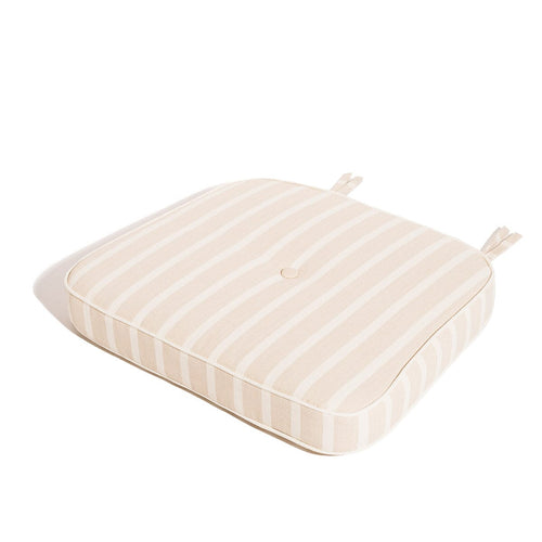 The Al Fresco Chair Cushion - Monaco Natural Stripe Al Fresco Chair Cushion Business & Pleasure Co 
