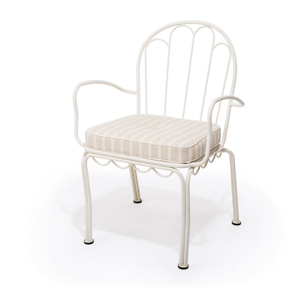 The Al Fresco Chair Cushion - Monaco Natural Stripe Al Fresco Chair Cushion Business & Pleasure Co 