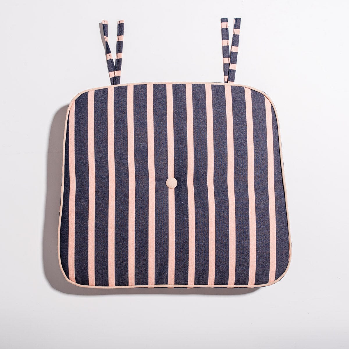 The Al Fresco Chair Cushion - Monaco Navy And Pink Stripe Al Fresco Chair Cushion Business & Pleasure Co 