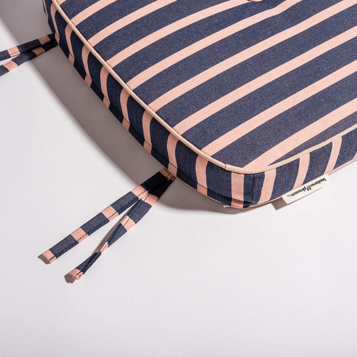 The Al Fresco Chair Cushion - Monaco Navy And Pink Stripe Al Fresco Chair Cushion Business & Pleasure Co 