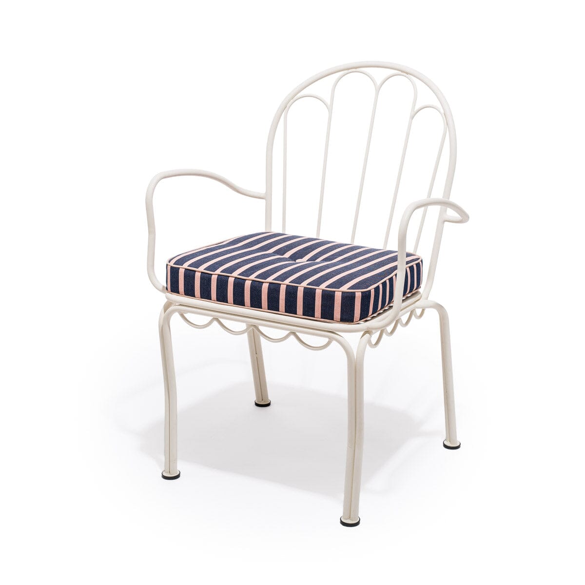 The Al Fresco Chair Cushion - Monaco Navy And Pink Stripe Al Fresco Chair Cushion Business & Pleasure Co 