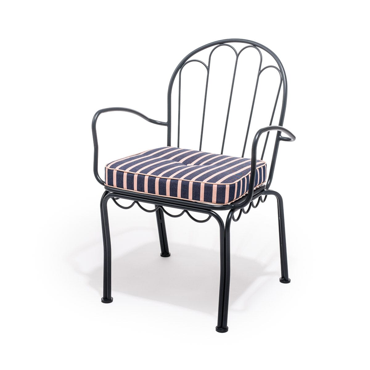 The Al Fresco Chair Cushion - Monaco Navy And Pink Stripe Al Fresco Chair Cushion Business & Pleasure Co 