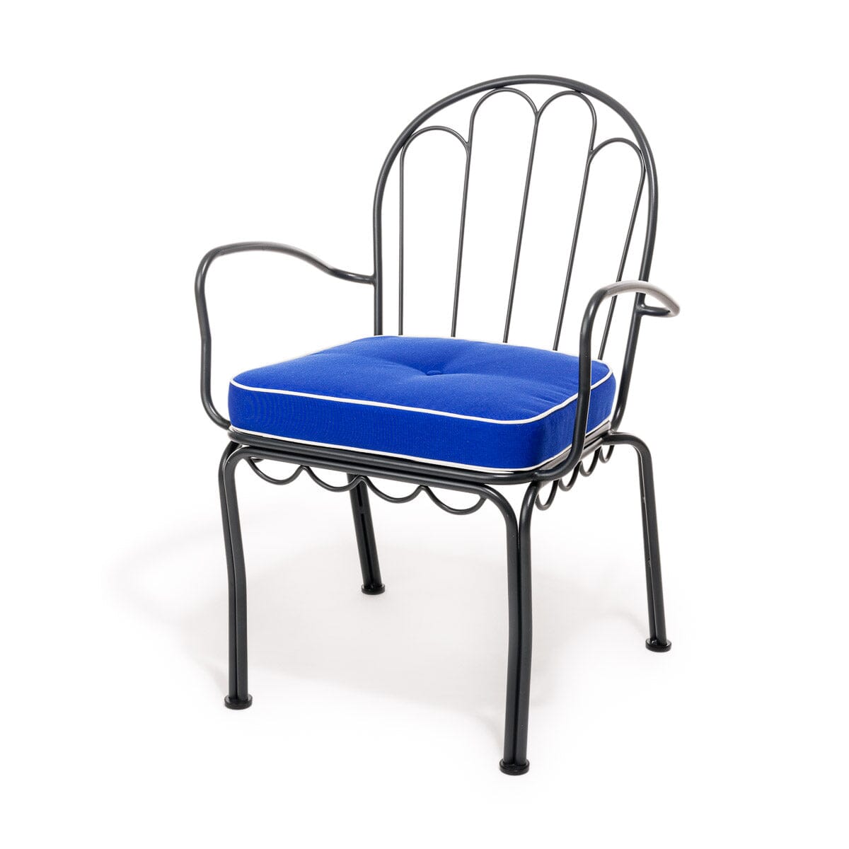 The Al Fresco Dining Chair Cushion - Rivie Mediterranean Blue Al Fresco Chair Cushion Business & Pleasure Co. 