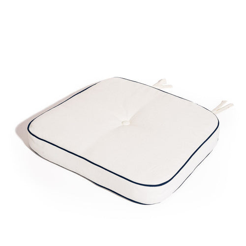 The Al Fresco Chair Cushion - Rivie White Al Fresco Chair Cushion Business & Pleasure Co 