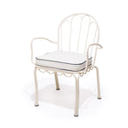The Al Fresco Chair Cushion - Rivie White Al Fresco Chair Cushion Business & Pleasure Co 