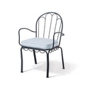 The Al Fresco Dining Chair & Cushion Business & Pleasure Co. Sky Blue Vintage Black 