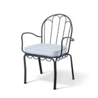 The Al Fresco Dining Chair & Cushion Business & Pleasure Co. Sky Blue Vintage Black 