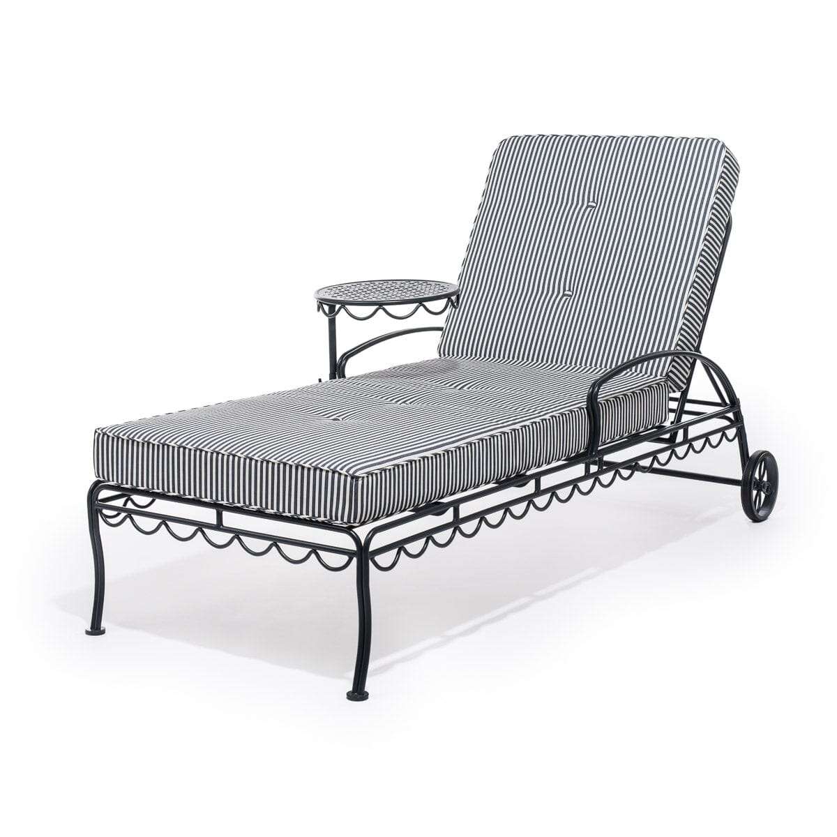 The Al Fresco Sun Lounger Cushion - Lauren's Navy Stripe Al Fresco Sun Lounger Cushions Business & Pleasure Co 