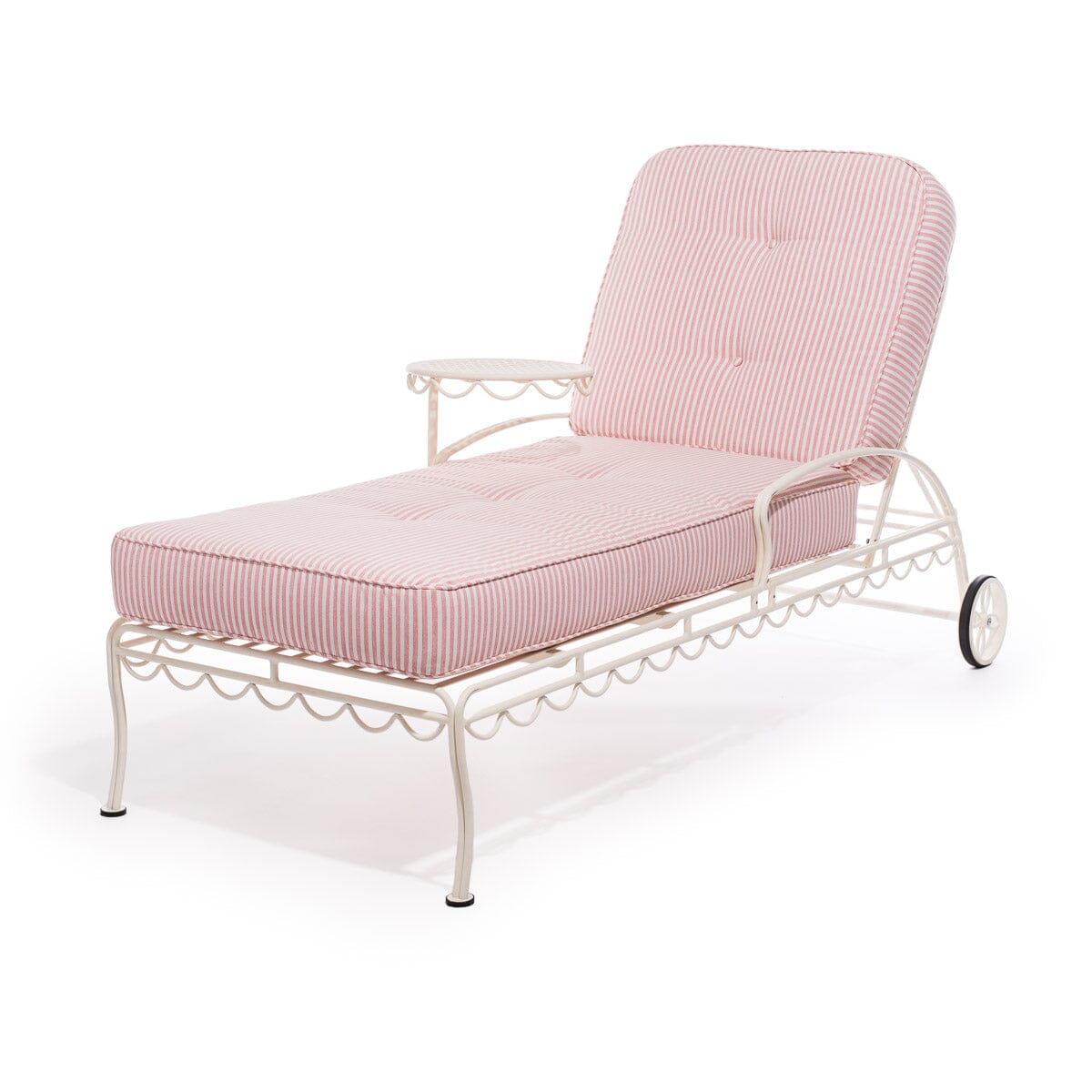 The Al Fresco Sun Lounger Cushion - Lauren's Pink Stripe Al Fresco Sun Lounger Cushions Business & Pleasure Co 