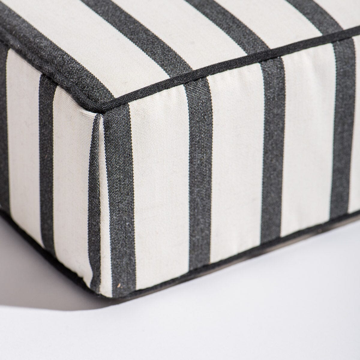The Al Fresco Sun Lounger Cushion - Monaco Black Stripe Al Fresco Sun Lounger Cushions Business & Pleasure Co 