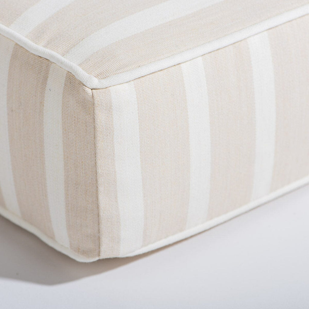 The Al Fresco Sun Lounger Cushion - Monaco Natural Stripe Al Fresco Sun Lounger Cushions Business & Pleasure Co 