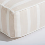 The Al Fresco Sun Lounger Cushion - Monaco Natural Stripe Al Fresco Sun Lounger Cushions Business & Pleasure Co 
