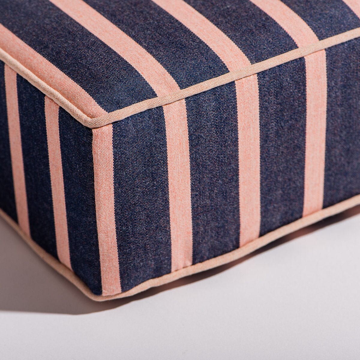 The Al Fresco Sun Lounger Cushion - Monaco Navy And Pink Stripe Al Fresco Sun Lounger Cushions Business & Pleasure Co 