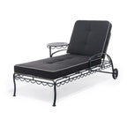 The Al Fresco Sun Lounger Cushion - Rivie Black Al Fresco Sun Lounger Cushions Business & Pleasure Co 