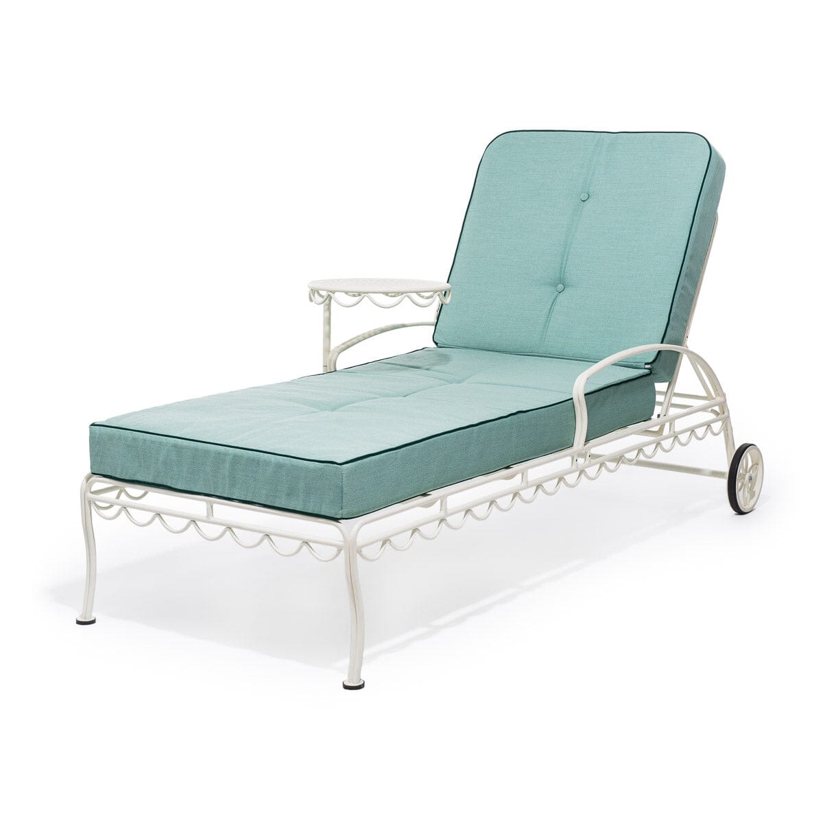 The Al Fresco Sun Lounger Cushion - Rivie Green Al Fresco Sun Lounger Cushions Business & Pleasure Co 