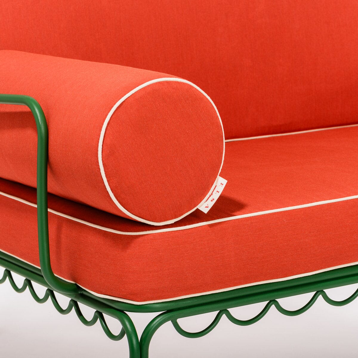 The Al Fresco Love Seat Cushion Cover Set - Elsa Red Al Fresco Love Seat Cushion Set Business & Pleasure Co. 