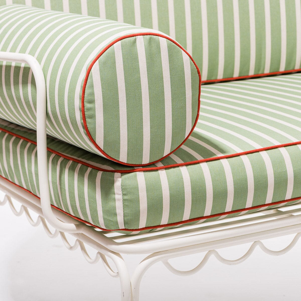 The Al Fresco Love Seat Cushion Set - Elsa Stripe Al Fresco Love Seat Cushion Set Business & Pleasure Co 