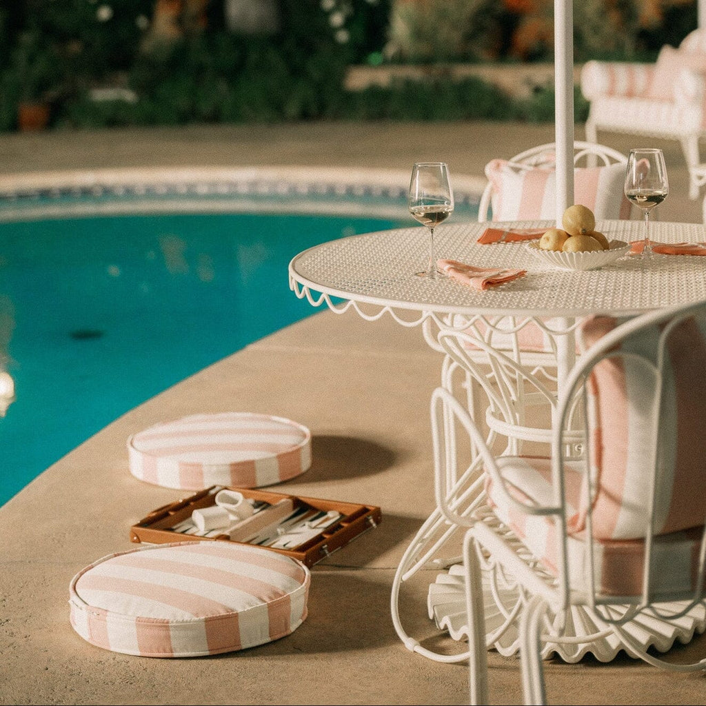 The Circular Pillow Business & Pleasure Co. Crew Pink Stripe 