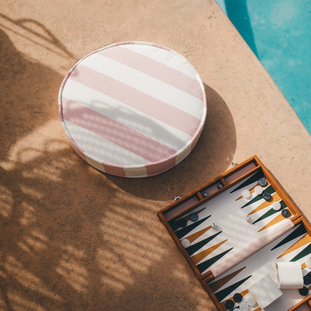 The Circular Pillow - Crew Pink Stripe Circular Pillow Business & Pleasure Co. 