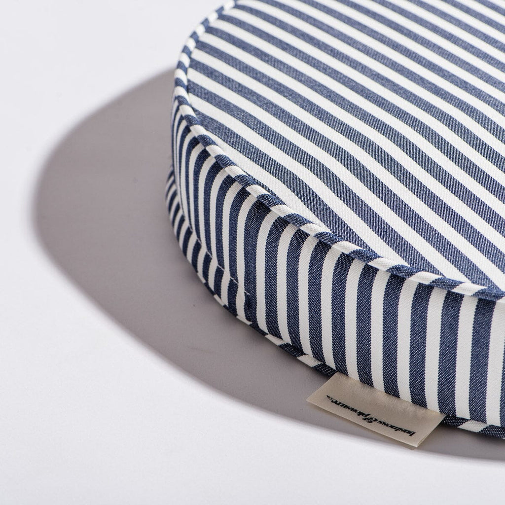 The Circular Pillow - Laurens Navy Stripe Circular Pillow Business & Pleasure Co 