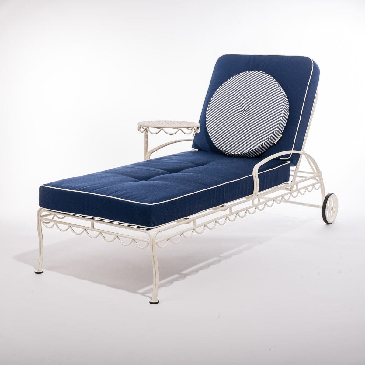 The Circular Pillow - Laurens Navy Stripe Circular Pillow Business & Pleasure Co 