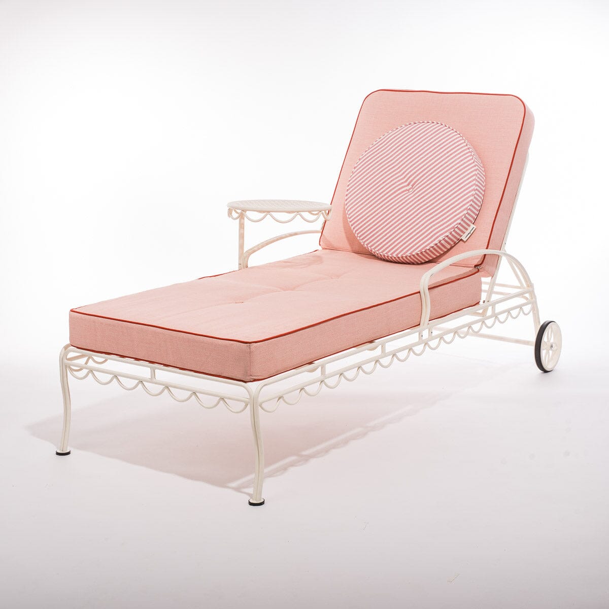 The Circular Pillow - Laurens Pink Stripe Circular Pillow Business & Pleasure Co 
