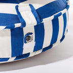 The Canvas Pool Ring - Crew Mediterranean Blue Stripe Canvas Pool Ring Business & Pleasure Co. 
