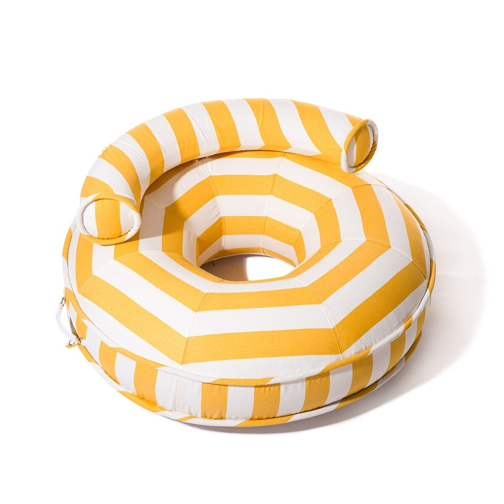 The Canvas Pool Ring - Crew Mimosa Yellow Stripe Canvas Pool Ring Business & Pleasure Co. 