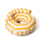 The Canvas Pool Ring - Crew Mimosa Yellow Stripe Canvas Pool Ring Business & Pleasure Co. 