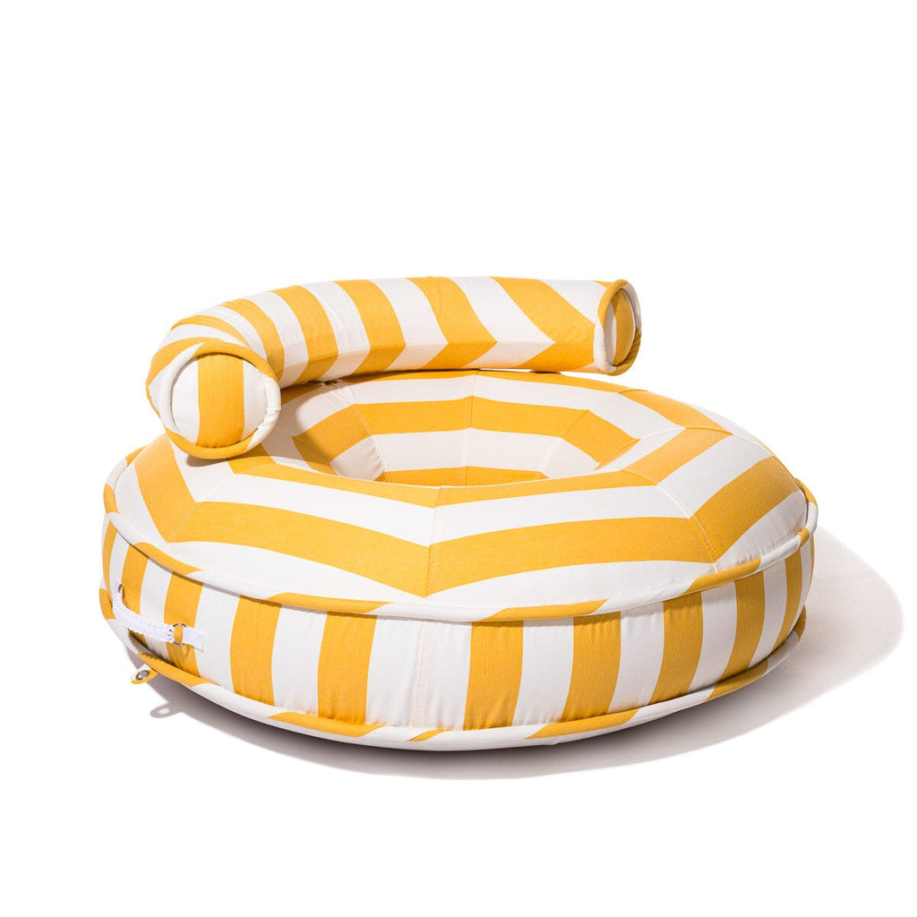 The Canvas Pool Ring - Crew Mimosa Yellow Stripe Canvas Pool Ring Business & Pleasure Co. 
